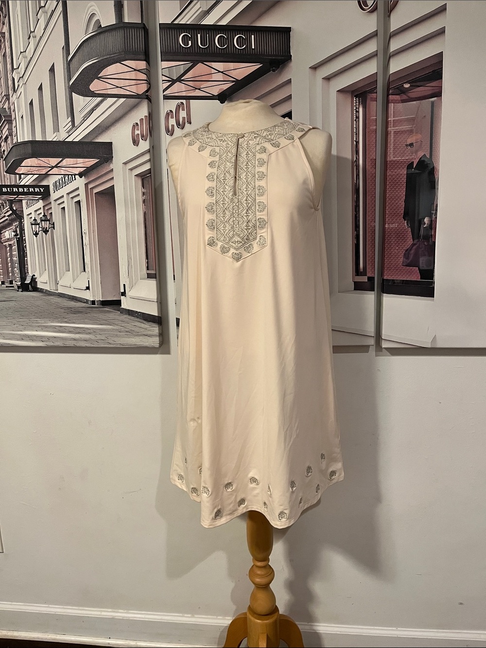 Cabana Life Cream Sleeveless Embroidered Mini Dress